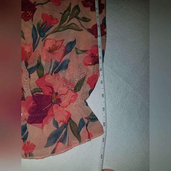 Floral Frill Trim Tiered Maxi Dress Large NWOT - Picture 10 of 15